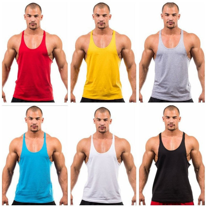 Mens Fitness Equipment Basic Bodybuilding Vest Image 1