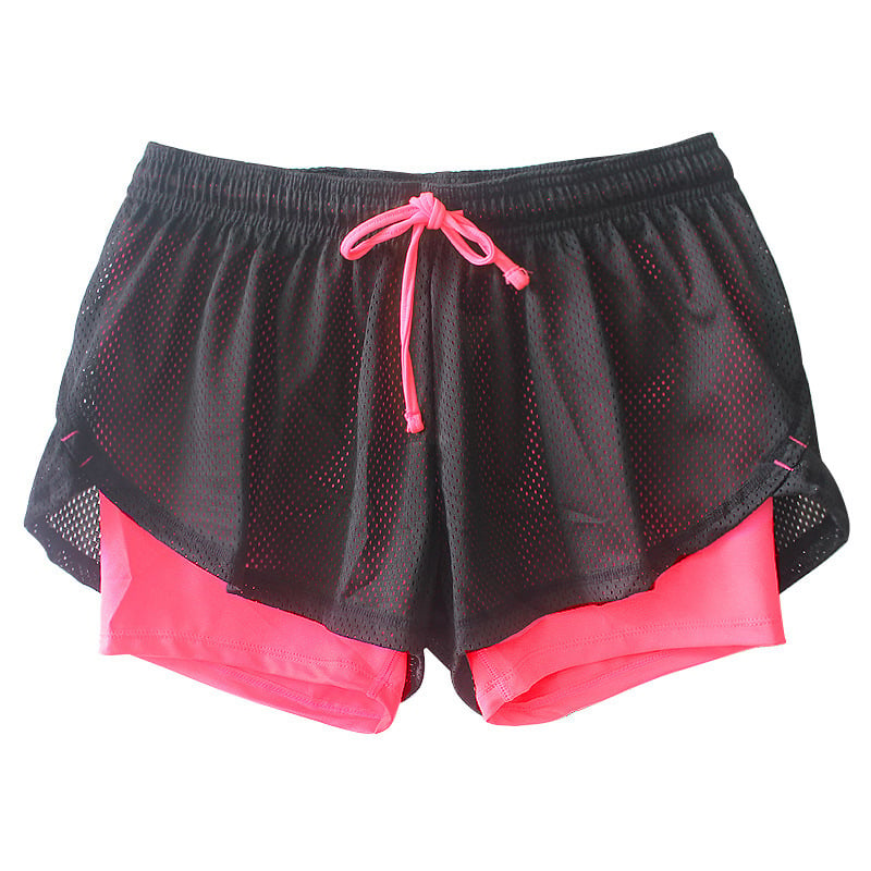 Womens Double-layer Yoga Fitness Shorts Image 1