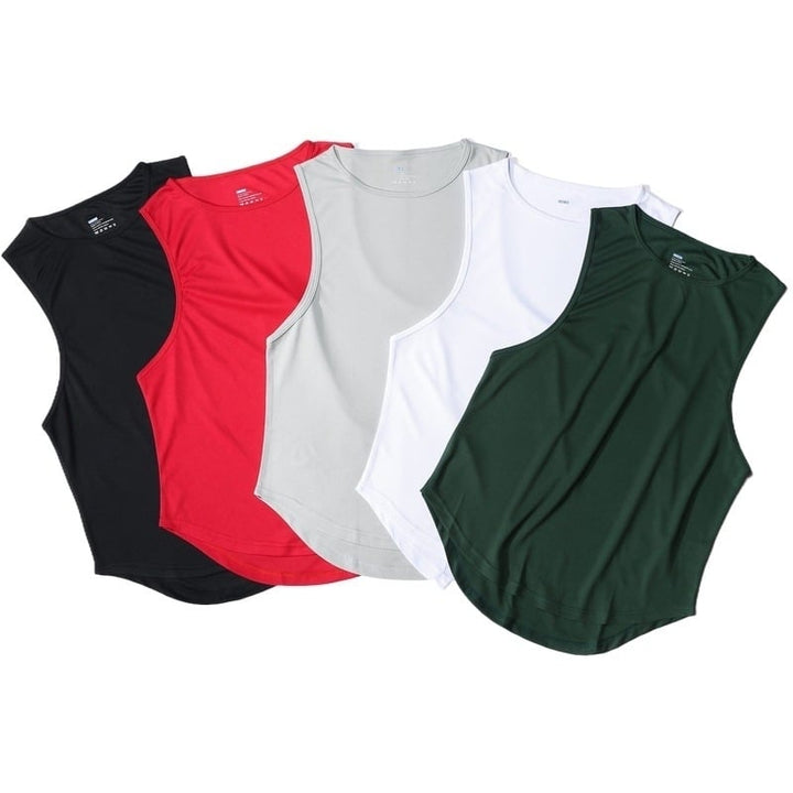 Quick-drying Vest Mens Running Training Fitness Leisuren Image 3