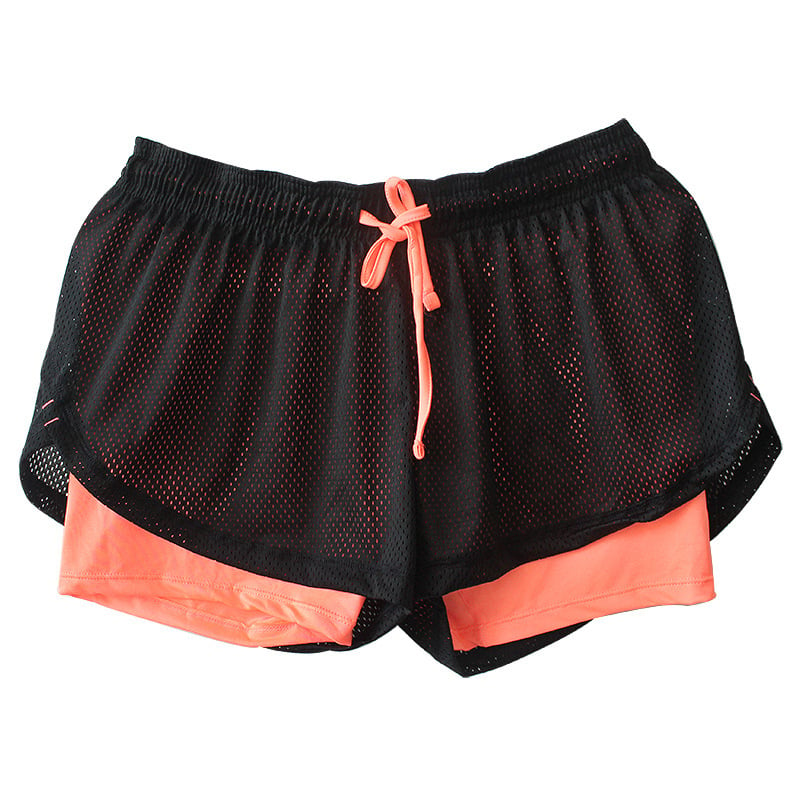 Womens Double-layer Yoga Fitness Shorts Image 1