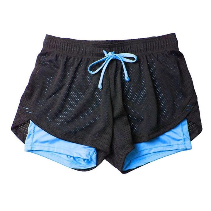 Womens Double-layer Yoga Fitness Shorts Image 1