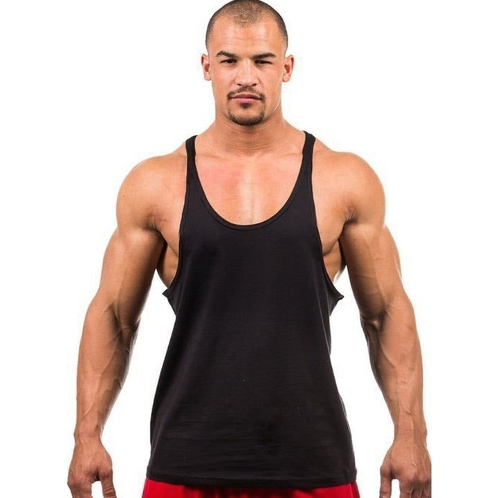 Mens Fitness Equipment Basic Bodybuilding Vest Image 6