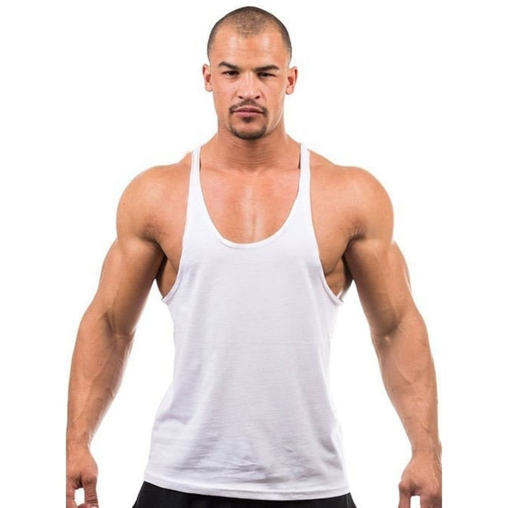 Mens Fitness Equipment Basic Bodybuilding Vest Image 1