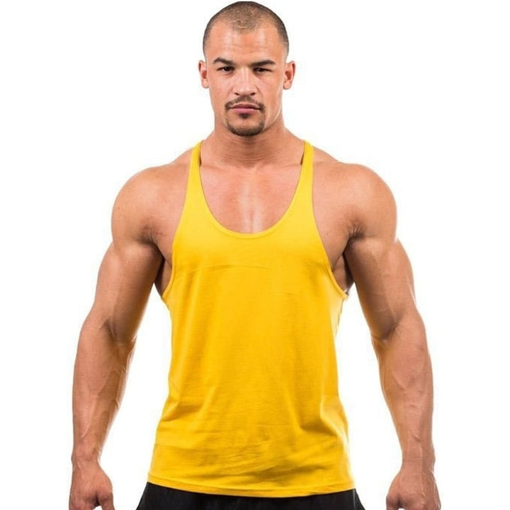 Mens Fitness Equipment Basic Bodybuilding Vest Image 1