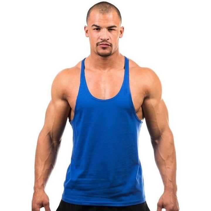 Mens Fitness Equipment Basic Bodybuilding Vest Image 9