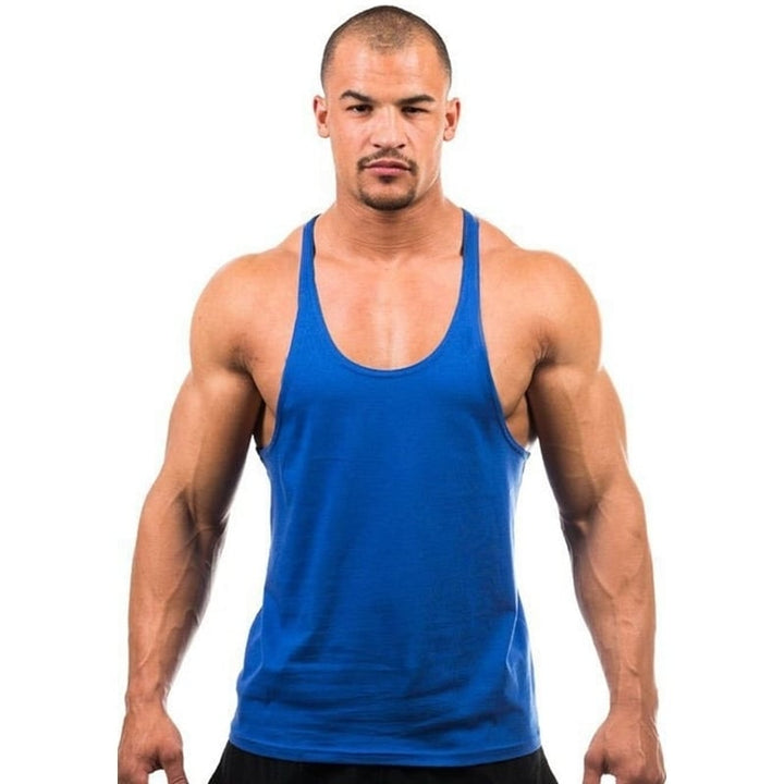 Mens Fitness Equipment Basic Bodybuilding Vest Image 1