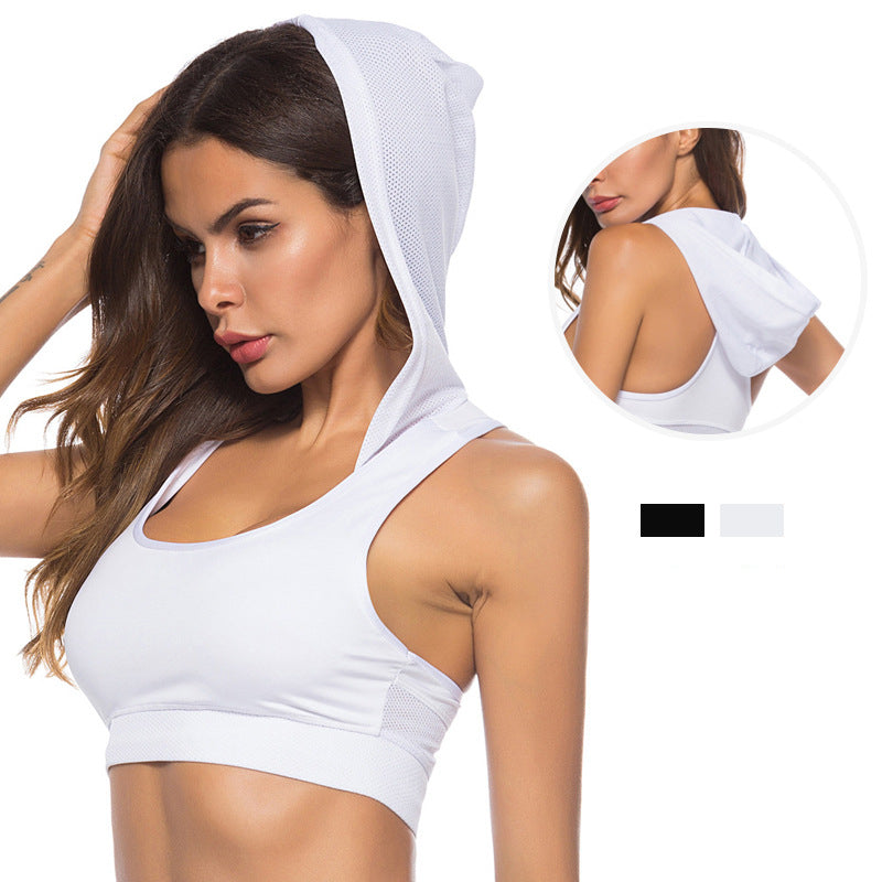 Hooded Sports Tank Top Bra Image 1