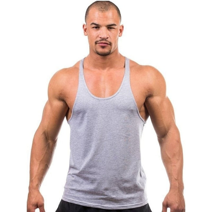 Mens Fitness Equipment Basic Bodybuilding Vest Image 10