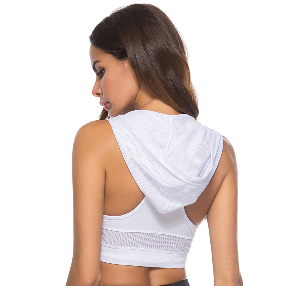 Hooded Sports Tank Top Bra Image 4