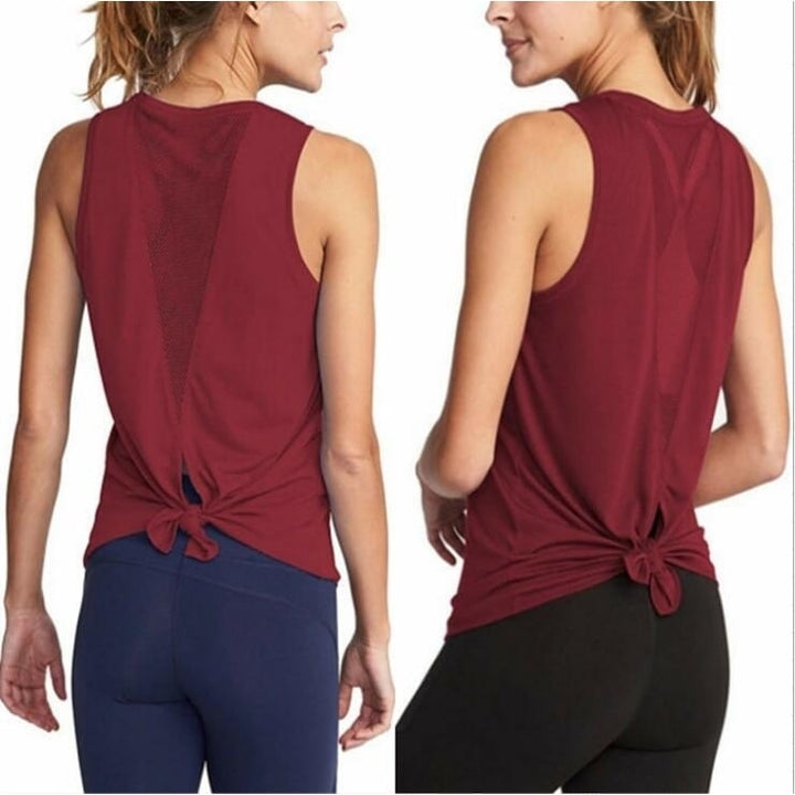 Ladies Sports Fitness Yoga Vest Sleeveless Image 4