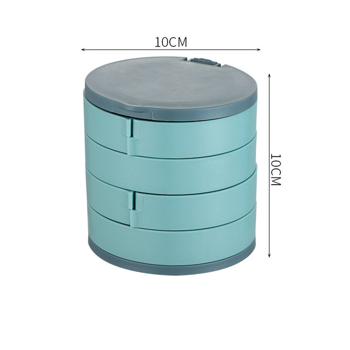 Rotating Multi-layer Jewelry Box Earring Storage Box Image 4