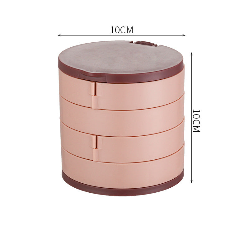 Rotating Multi-layer Jewelry Box Earring Storage Box Image 1