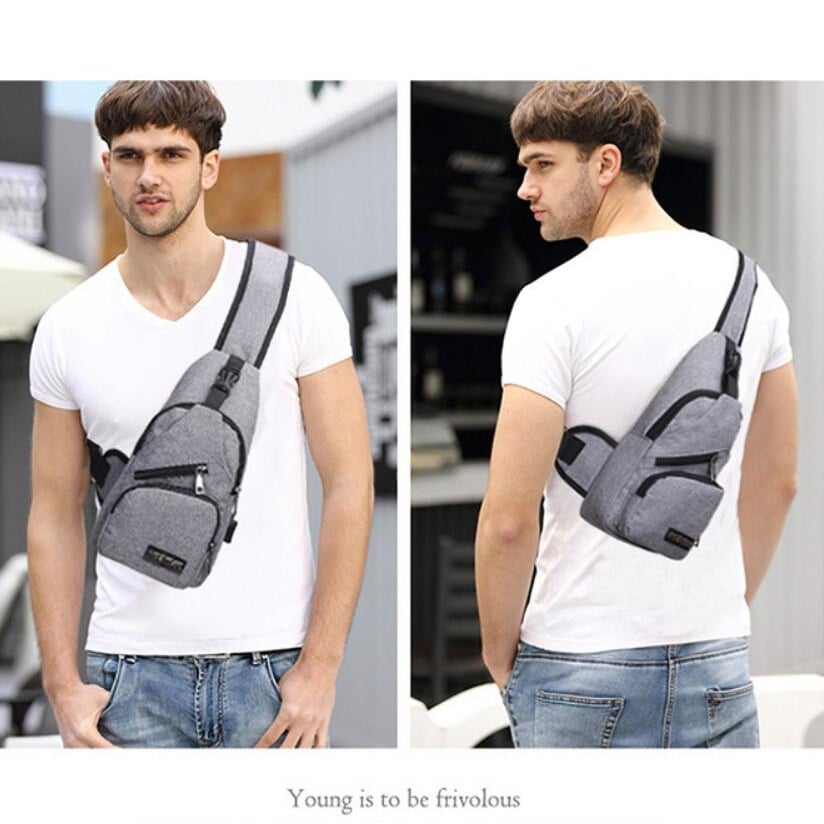 Unisex Shoulder Messenger Bag (With USB Charging Port) Image 1