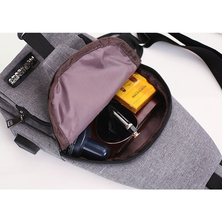 Unisex Shoulder Messenger Bag (With USB Charging Port) Image 4