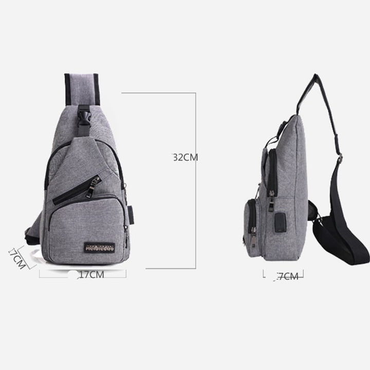 Unisex Shoulder Messenger Bag (With USB Charging Port) Image 4