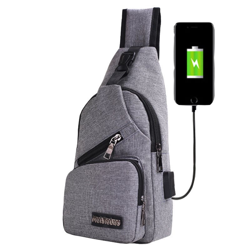 Unisex Shoulder Messenger Bag (With USB Charging Port) Image 7