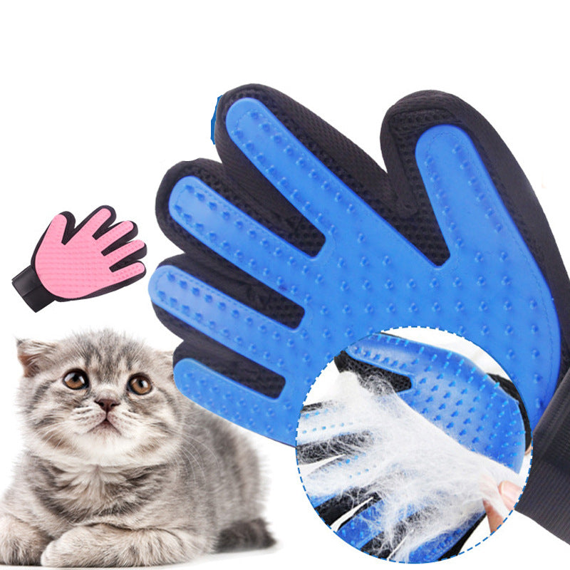 2-Pack Lush Cat Gloves Pet Cleaning Brush Left and Right Hand Image 2