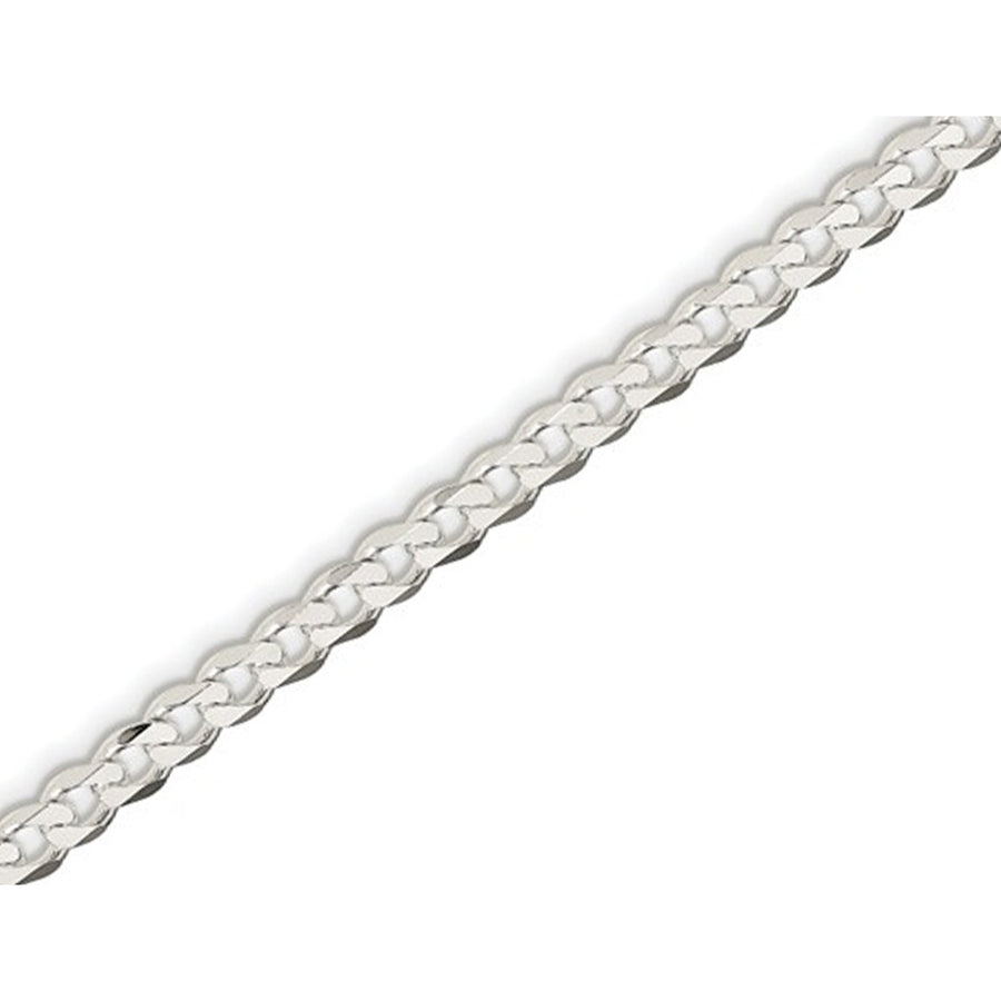 Curb Chain Bracelet in Sterling Silver 8 Inches (6.0mm) Image 1