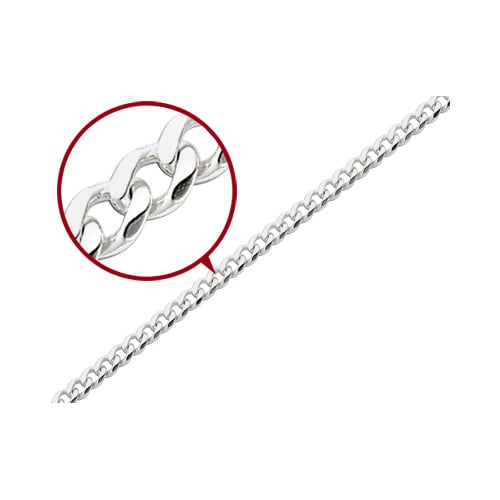 Curb Chain Bracelet in Sterling Silver 8 Inches (6.0mm) Image 2