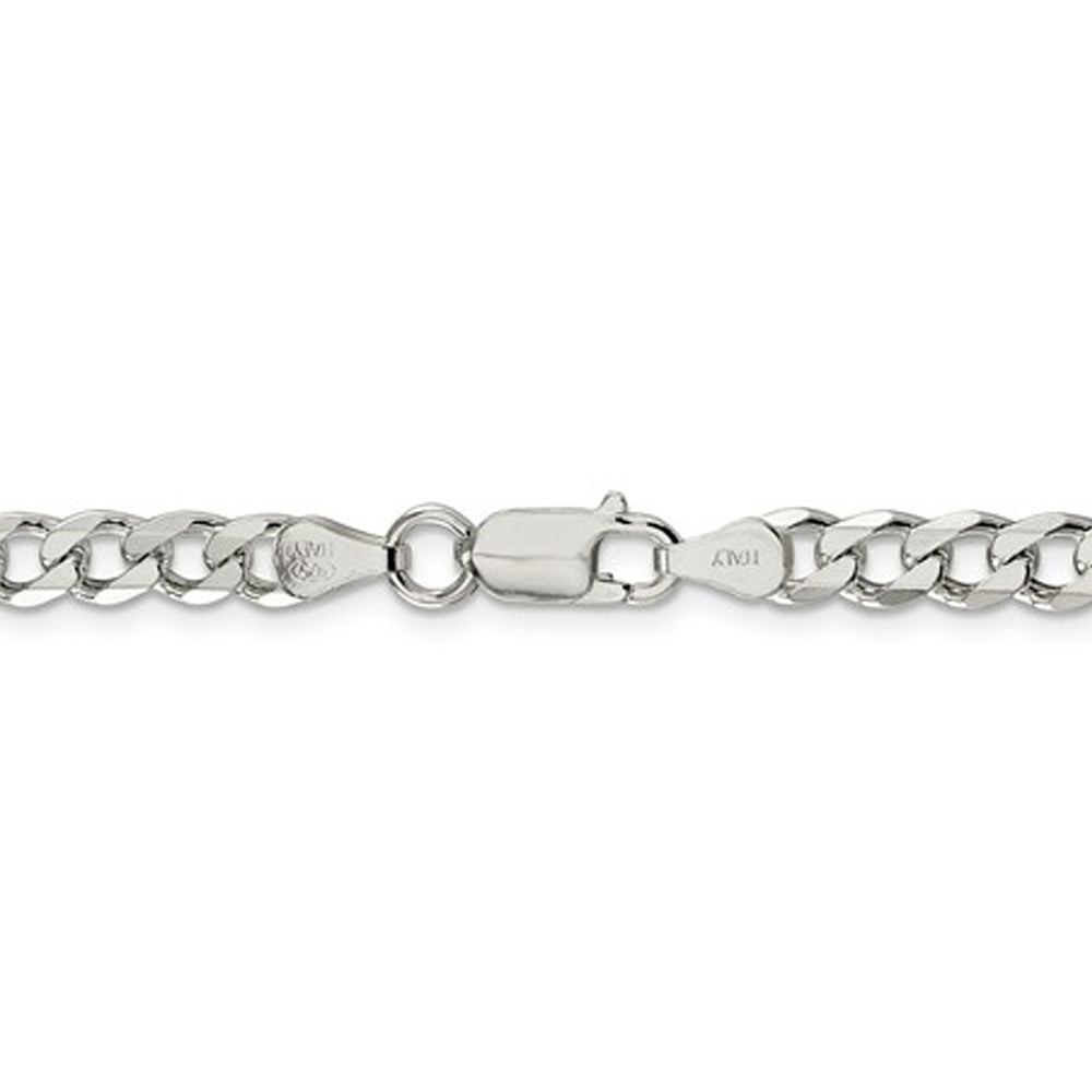 Curb Chain Bracelet in Sterling Silver 8 Inches (6.0mm) Image 4