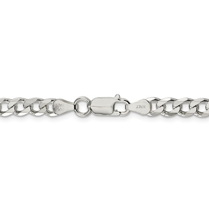 Curb Chain Bracelet in Sterling Silver 8 Inches (6.0mm) Image 4