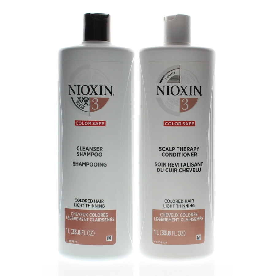 Nioxin System 3 Cleanser + Scalp Therapy 33.8oz/Liter Duo Image 1