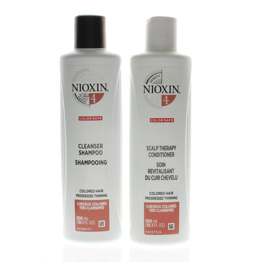 Nioxin System 4 Cleanser Shampoo + Scalp Therapy Conditioner 2 x 10.1oz Combo Image 1