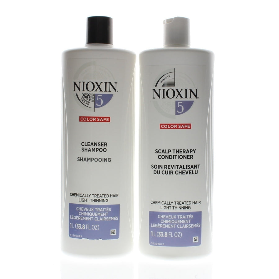 Nioxin System 5 Cleanser + Scalp Therapy 33.8oz/Liter Duo Image 1