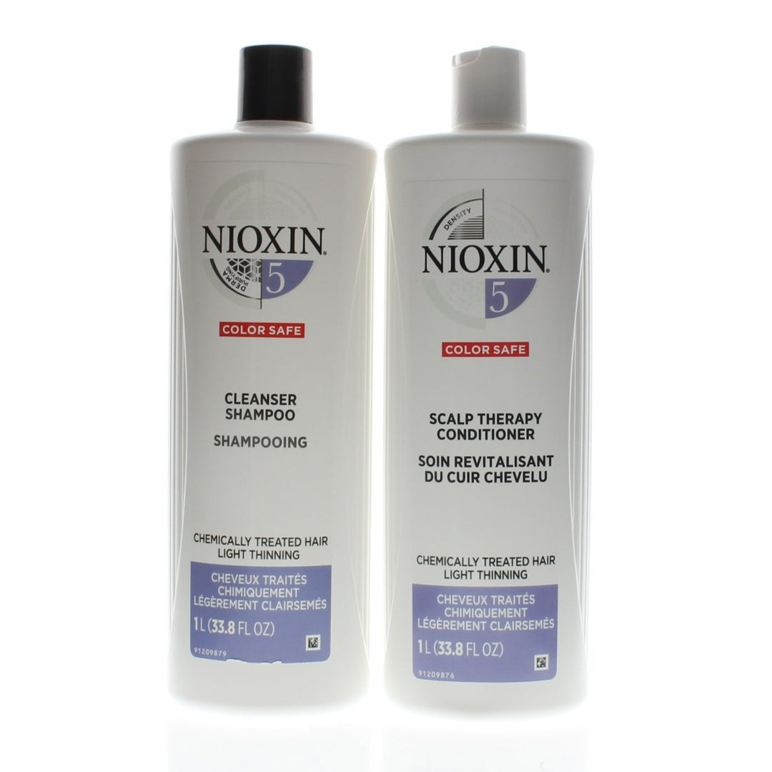 Nioxin System 5 Cleanser + Scalp Therapy Medium To Coarse Liter Duo Image 1