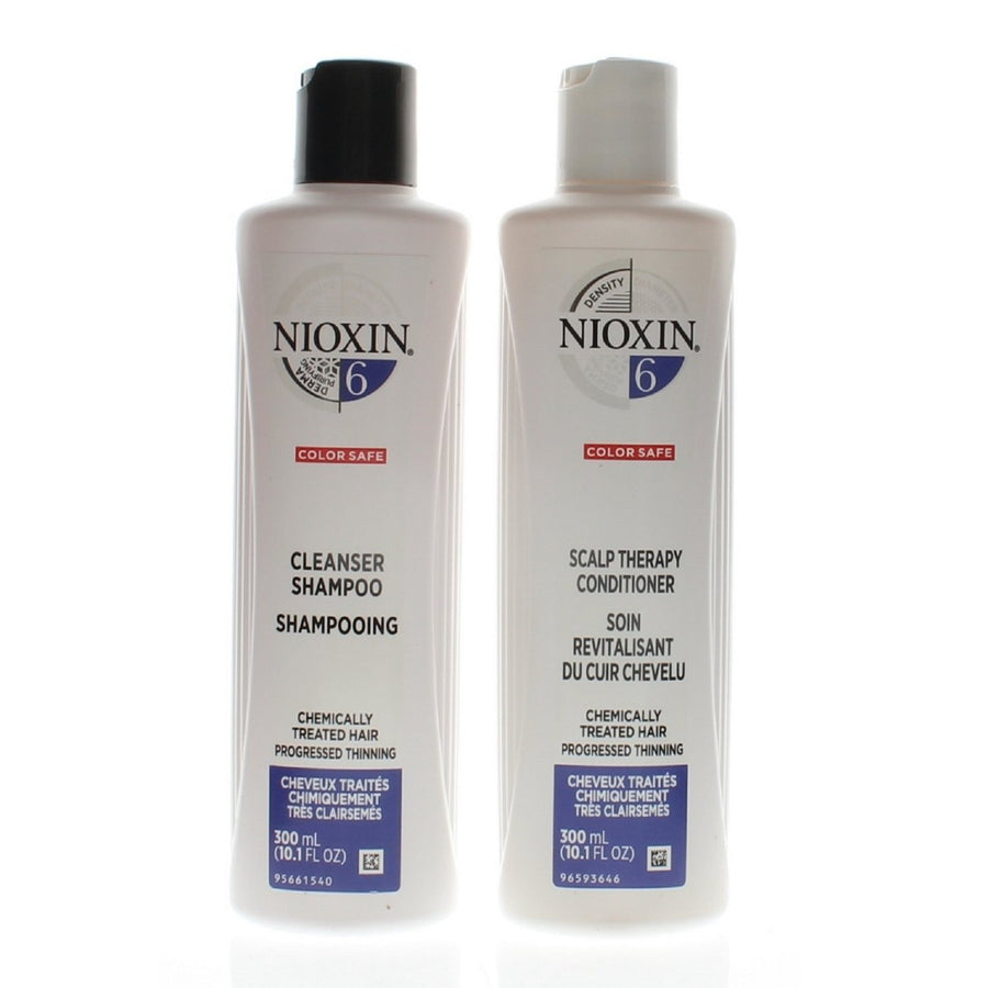 Nioxin System 6 Cleanser Shampoo + Scalp Therapy Conditioner 2 x 10.1oz Combo Image 1