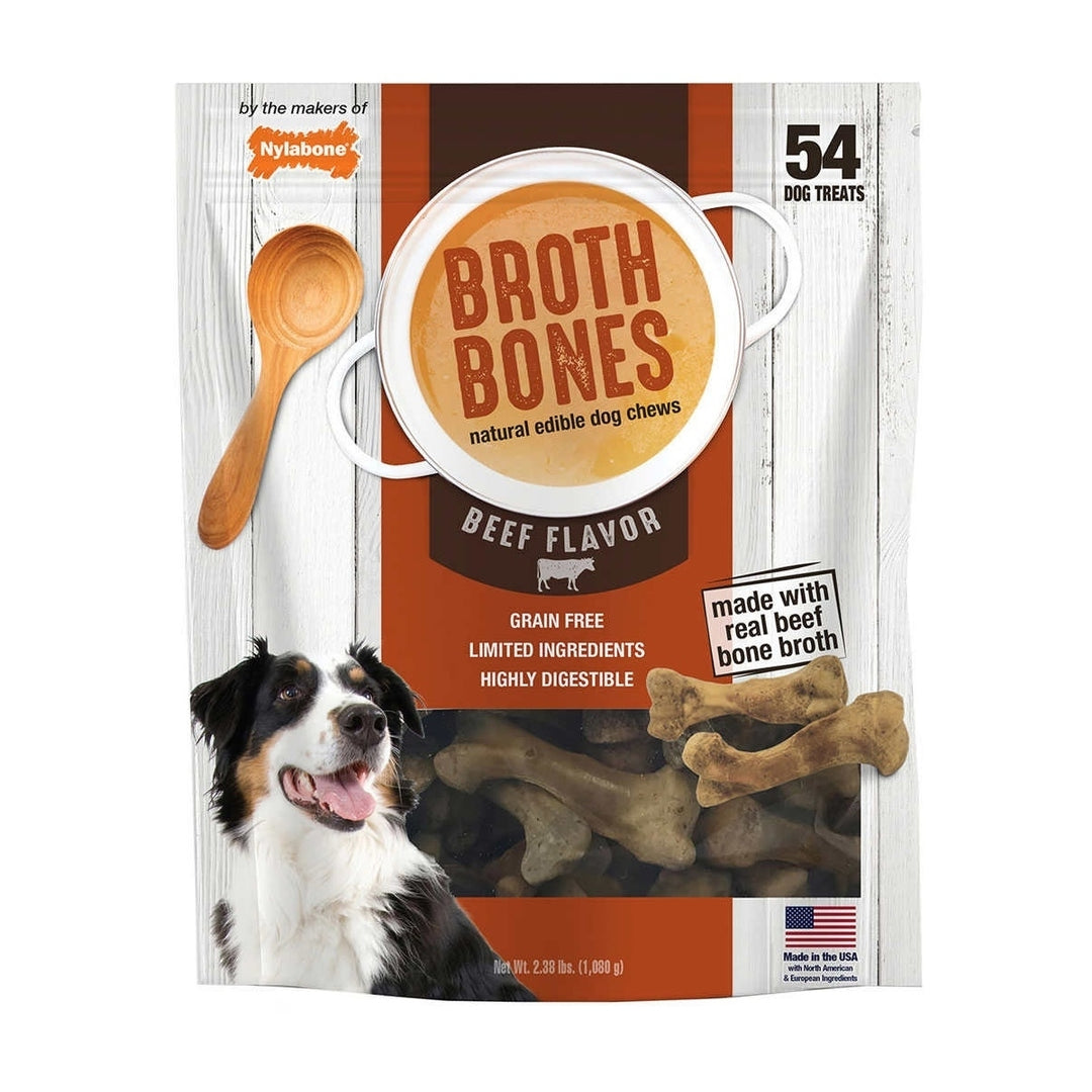 Nylabone Broth Bones Natural Edible Dog Chews (54 Count) Image 1