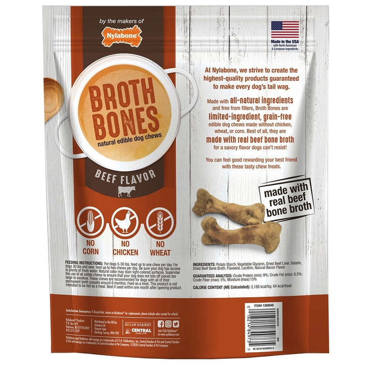 Nylabone Broth Bones Natural Edible Dog Chews (54 Count) Image 2