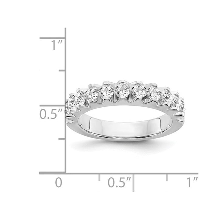 1.00 Carat (ctw SI1-SI2G-H-I) Lab-Grown Diamond Ring Band in 14K White Gold Image 4