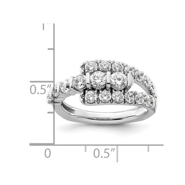 1.40 Carat (ctw SI1-SI2G-H-I) Lab-Grown Diamond Ring in 14K White Gold (SZE 7) Image 4