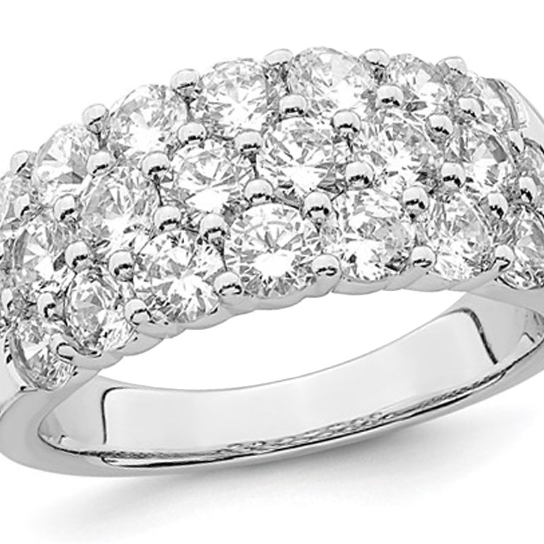 2.50 Carat (ctw SI1-SI2G-H-I) Lab-Grown Diamond Ring in 14K White Gold Image 1