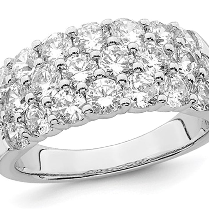 2.50 Carat (ctw SI1-SI2G-H-I) Lab-Grown Diamond Ring in 14K White Gold Image 1