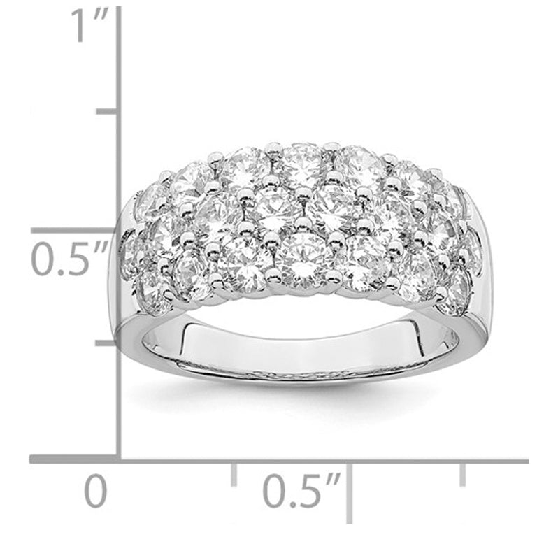 2.50 Carat (ctw SI1-SI2G-H-I) Lab-Grown Diamond Ring in 14K White Gold Image 4