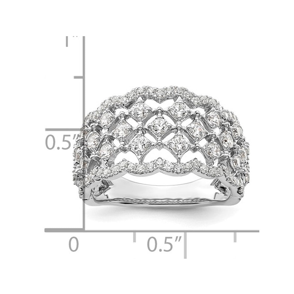 1.00 Carat (ctw SI1-SI2G-H-I) Lab-Grown Diamond Ring in 14K White Gold Image 4