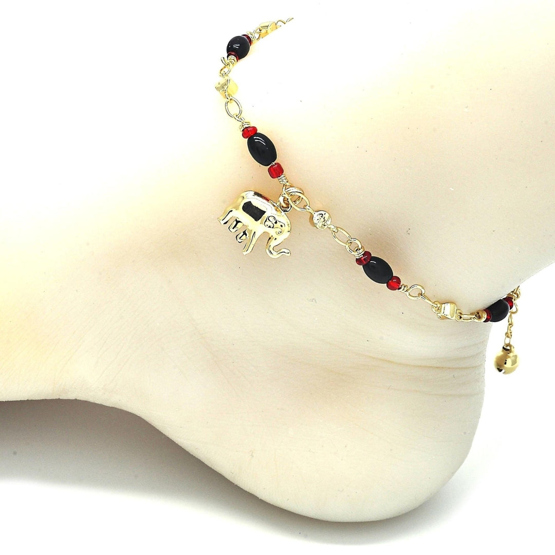 UNISEX 18K GOLD FILLED EVIL EYE AZABACHE BLACK HAND FIGA PROTECTION GOOD LUCK CHARM Ankle BRACELET KABBALAH WOMEN 10 Image 4