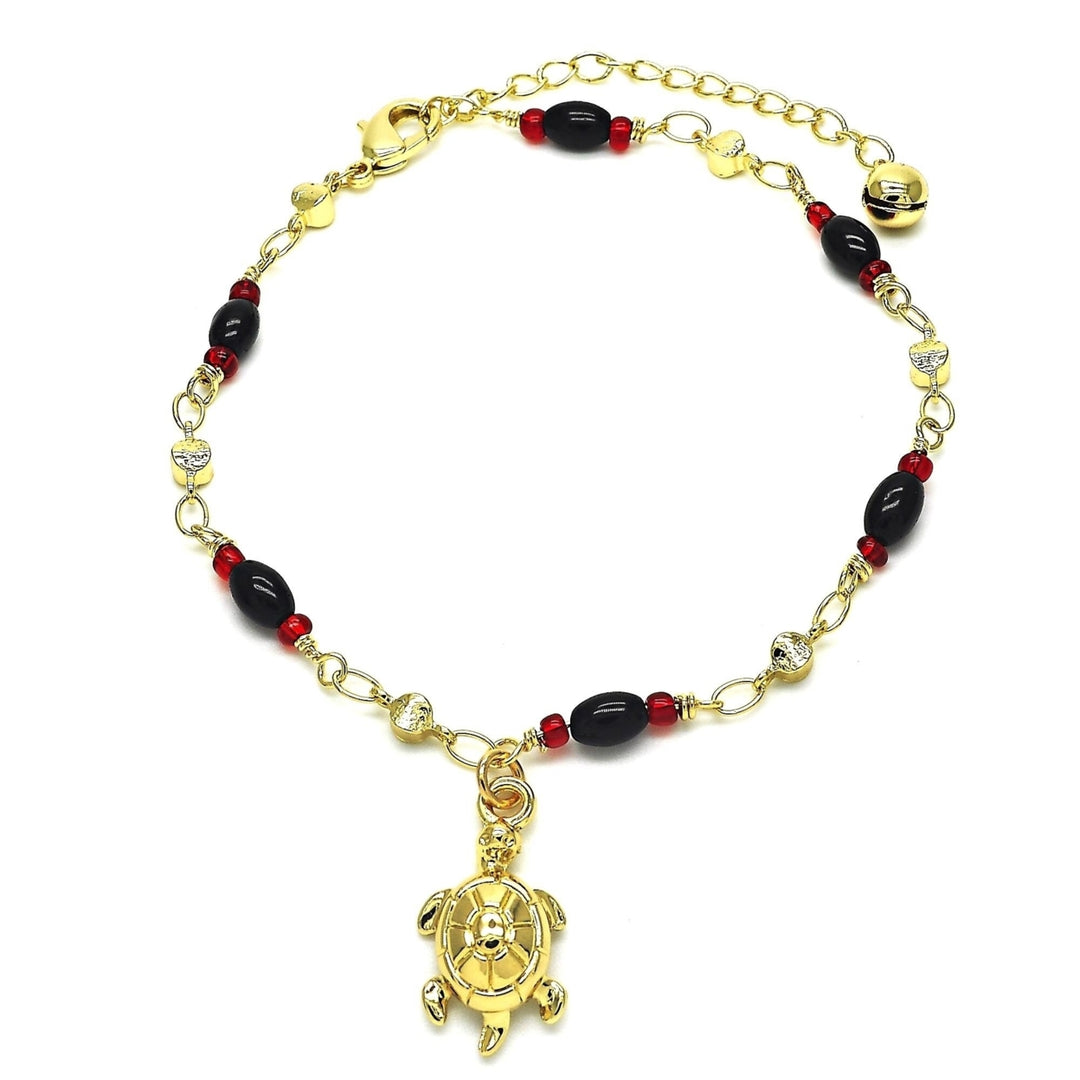 UNISEX 18K GOLD FILLED EVIL EYE AZABACHE BLACK HAND FIGA PROTECTION GOOD LUCK CHARM Ankle BRACELET KABBALAH WOMEN 10 Image 8