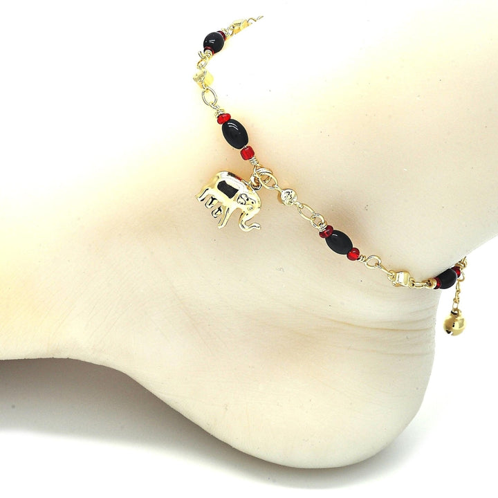 UNISEX 18K GOLD FILLED EVIL EYE AZABACHE BLACK HAND FIGA PROTECTION GOOD LUCK CHARM Ankle BRACELET KABBALAH WOMEN 10 Image 11