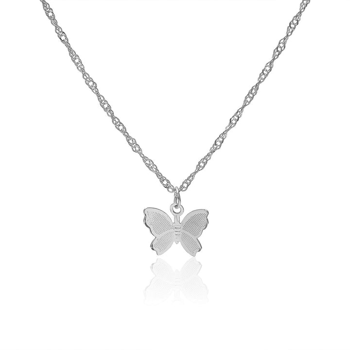 Dainty Gold Silver Tone Butterfly Pendant Choker Necklace Image 10