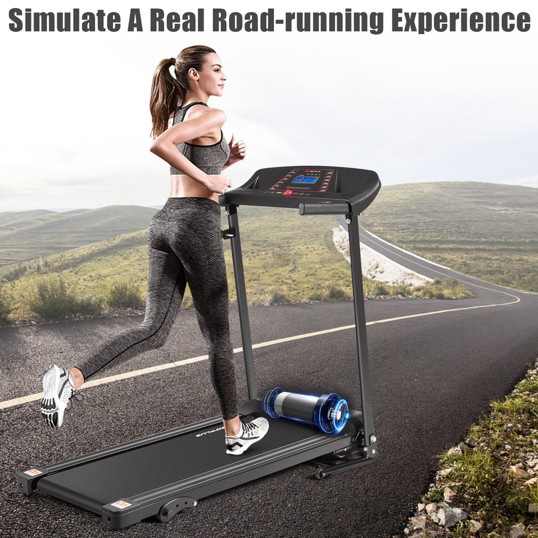 1.0HP Folding Treadmill Electric Support Motorized Power Running Machine Trainer Image 4