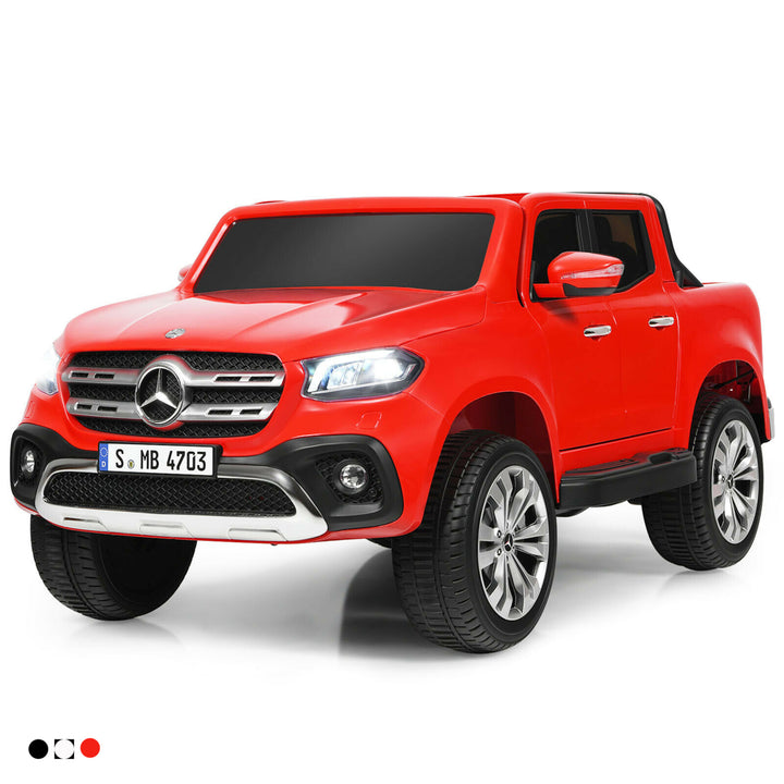 12V 2-Seater Kids Ride On Car Licensed Mercedes Benz X Class RC w/ Trunk Image 3