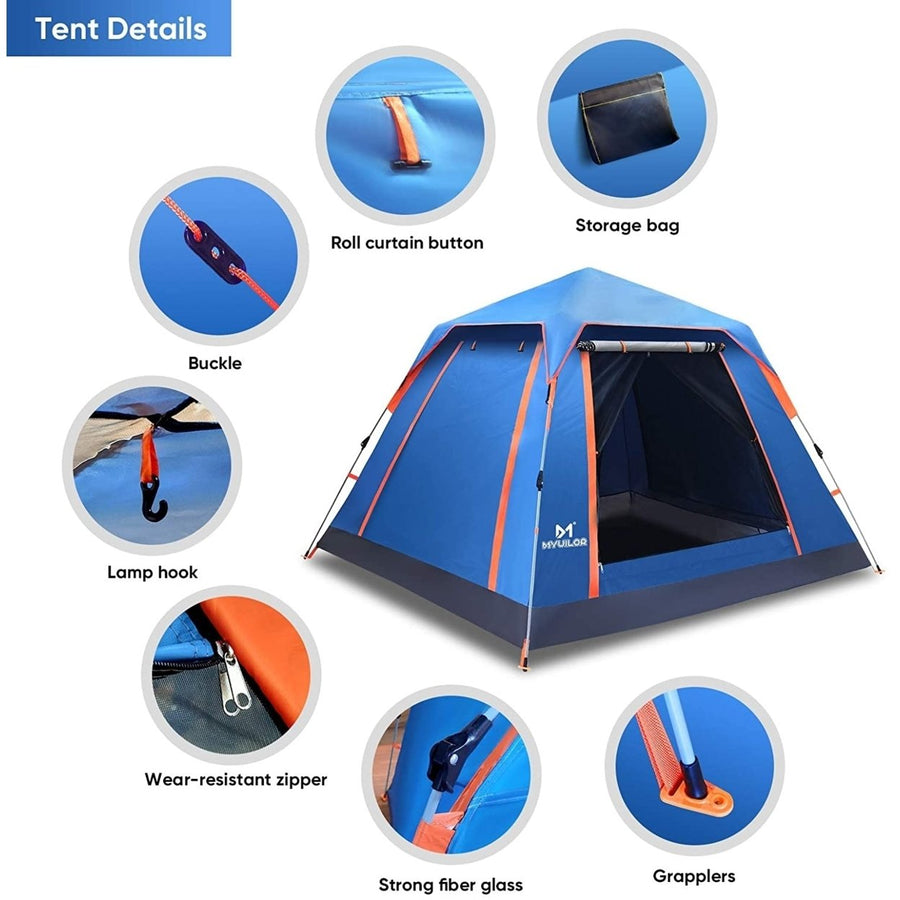 Camping Tent 4 Person Tent Ultralight Gear for Camping Hiking Outdoor Festivals Car Trip Image 1