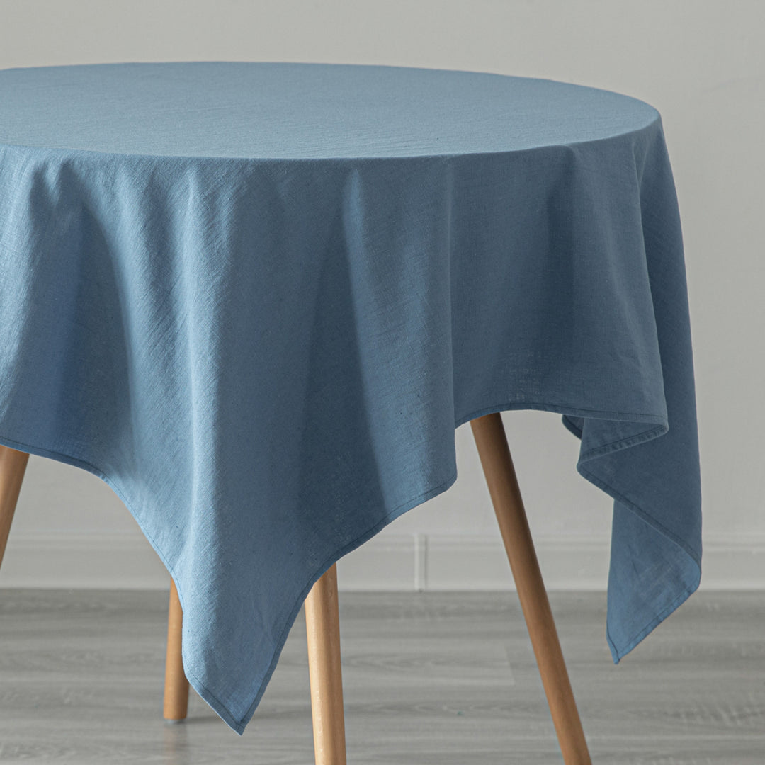 Deerlux 100% Pure Linen Washable Tablecloth Solid Color Rustic Style Various Sizes Image 12