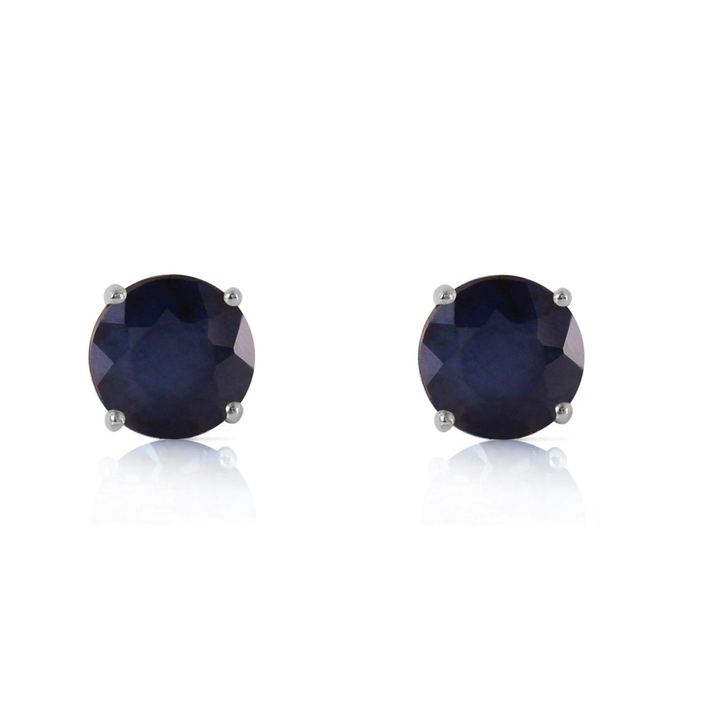 1.0 Ct Galaxy Gold 14k Solid White Gold In Wonderland Natural Sapphire Stud Earrings Genuine Sapphire MADE IN USA Image 2