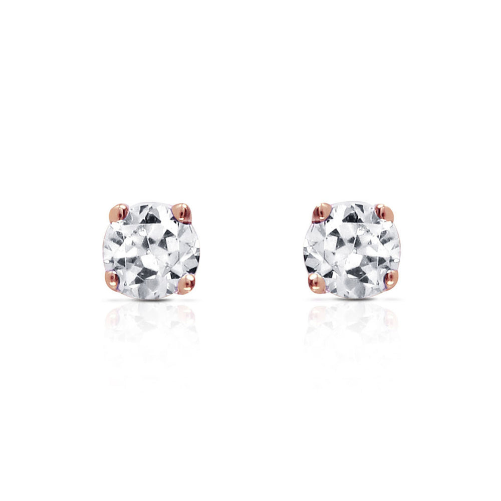 0.10 Carat (CTW) Natural Round Diamond 14k Rose Gold Stud Earrings H-I colorSI1-SI2 clarity Image 2