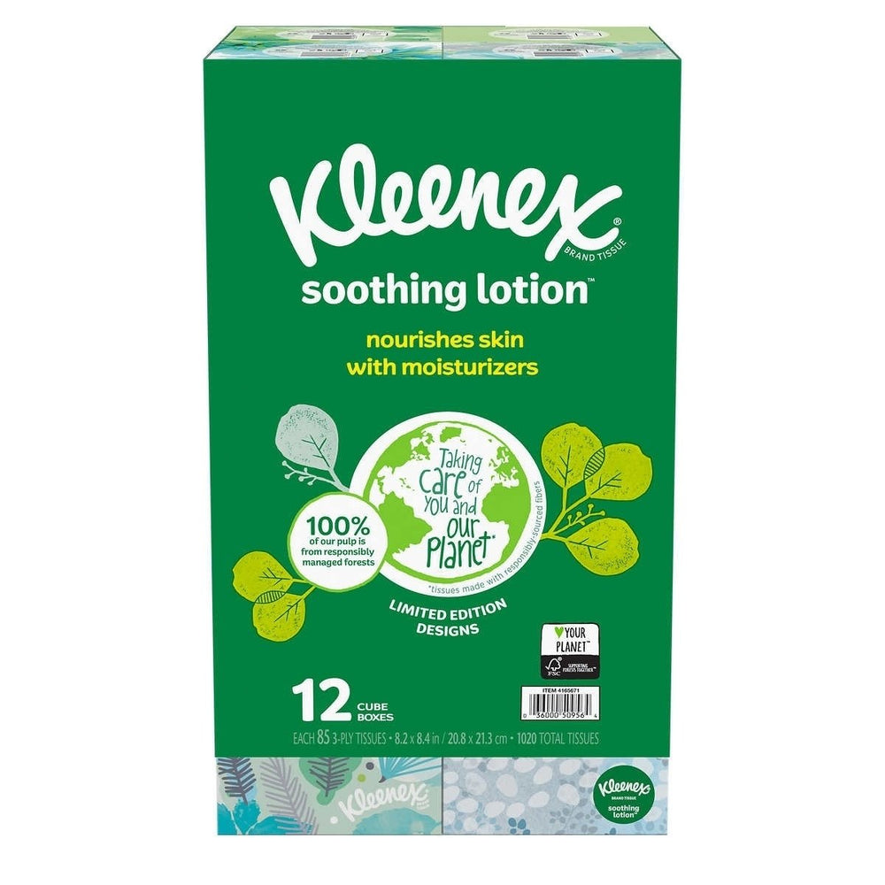 Kleenex Soothing Lotion Tissue3-Ply85 Count (12 Pack) Image 2