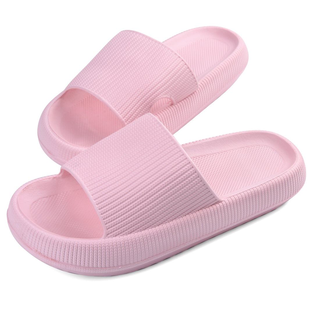 Cloud Slides Sandals Pillow Slippers for Women Men Unisex Quick Drying Anti-skid Extra Thick Foam Open Toe Indoor and Image 1